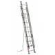 ESCALERA EXT ALUMINIO   TIPO II, 24 PELDAÑOS  CAPACIDAD 18.4 KG  ALTURA MAX DE TRAB 6.40M