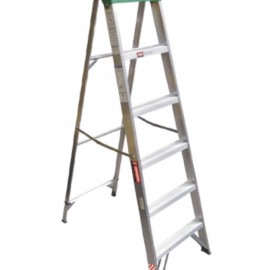 ESCALERA TIJERA ALUMINIO 4 PELDAÑOS  MAS  BASE  ALTURA 1.52M