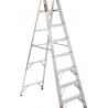 ESCALERA TIJERA DE ALUMINIO 4 PELDAÑOS  MAS  TAPA RANURADA
