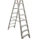 ESCALERA TIJERA DOBLE AL DE 4 PELDAÑOS TIPO II  102 Kg COLOR ALUMINIO
