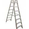 ESCALERA TIJERA DOBLE AL DE 6 PELDAÑOS TIPO II  102 Kg COLOR ALUMINIO