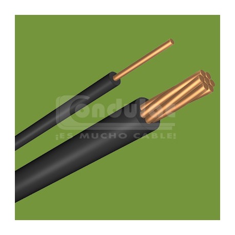 CABLE CON AISLAMIENTO TIPO THW 8 AWG, 90° 600V. COLOR VERDE MCA. CONDULAC (CARRETE)