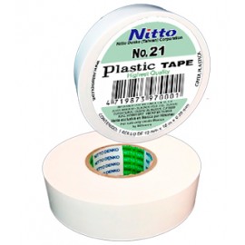 CINTA PARA AISLAR DE PVC No.21 19MM X 18 MTS COLOR BLANCO, MARCA NITTO