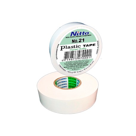 CINTA PARA AISLAR DE PVC No.21 19MM X 18 MTS COLOR BLANCO, MARCA NITTO